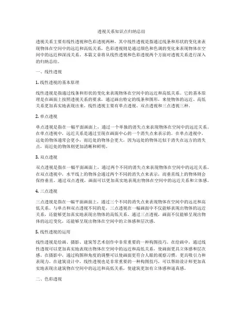 透视关系知识点归纳总结