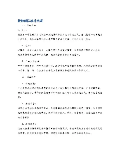 特种部队战斗术语