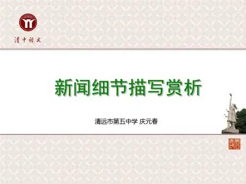 高考复习新闻细节描写赏析 PPT课件