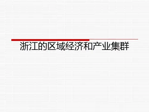 浙江的区域经济和产业集群