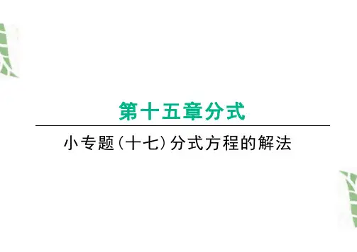 八年级数学人教版(上册)小专题(十七)  分式方程的解法
