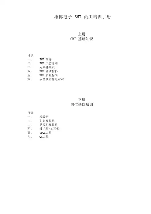 SMT 员工培训手册
