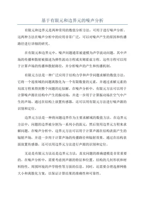 基于有限元和边界元的噪声分析