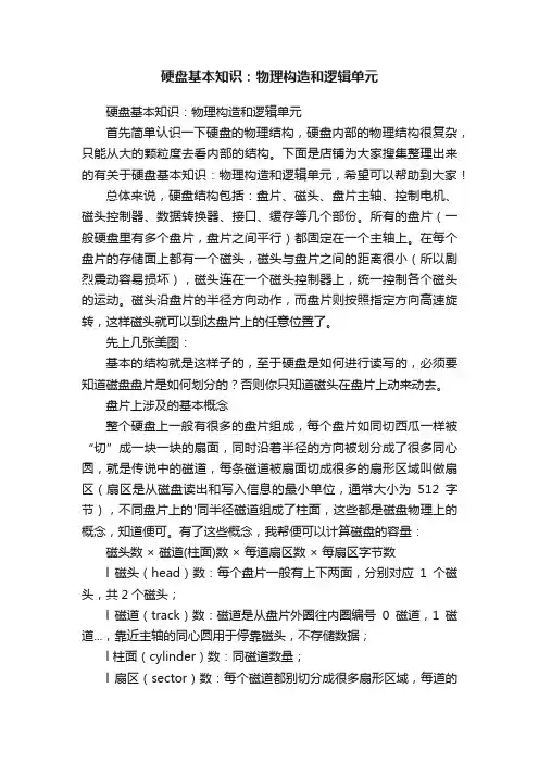 硬盘基本知识：物理构造和逻辑单元