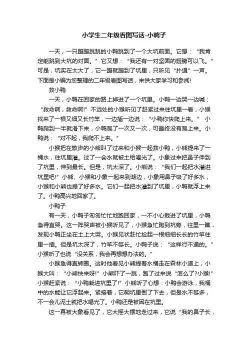 小学生二年级看图写话-小鸭子