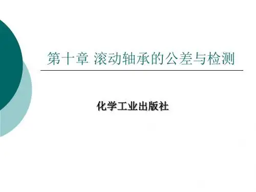 第十章 滚动轴承的公差与检测