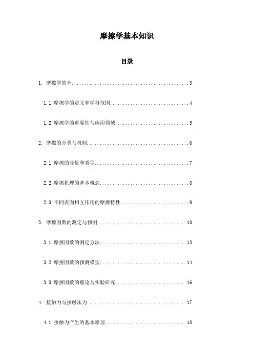 摩擦学基本知识