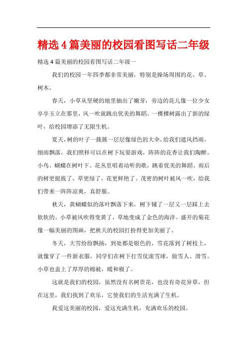 精选4篇美丽的校园看图写话二年级
