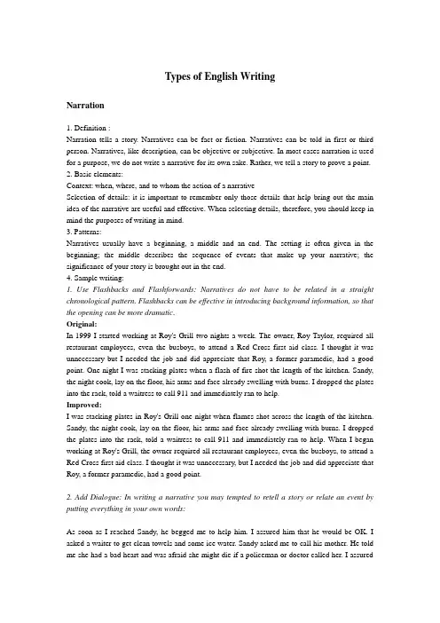 Types of English Writing