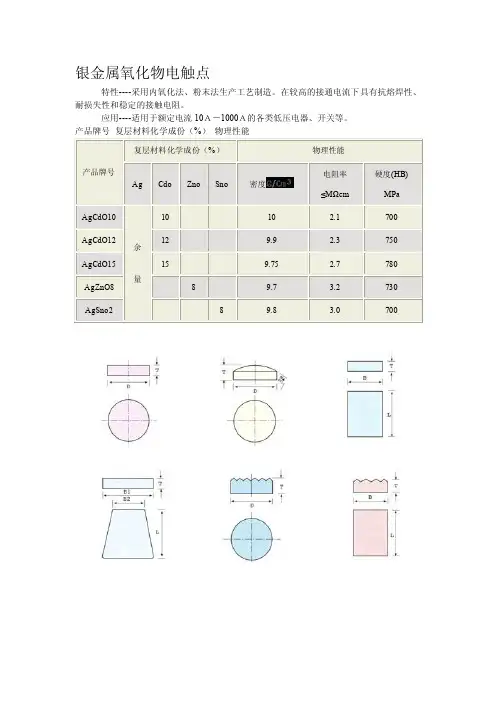 银触点材料举例