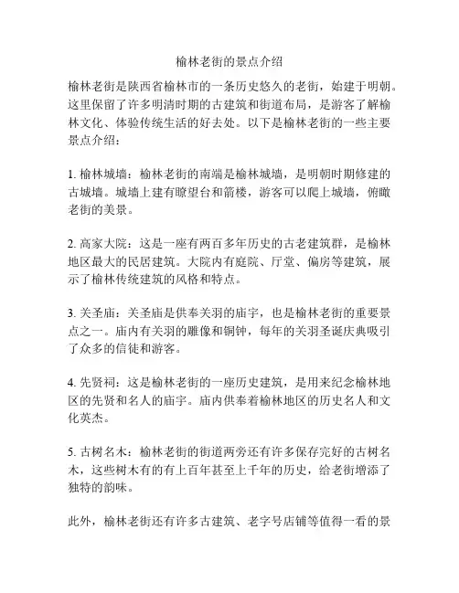 榆林老街的景点介绍