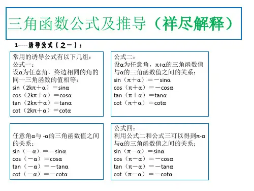 三角函数公式大全精品PPT课件