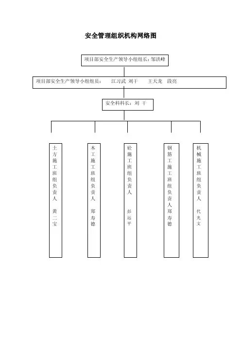 安全管理组织机构网络图