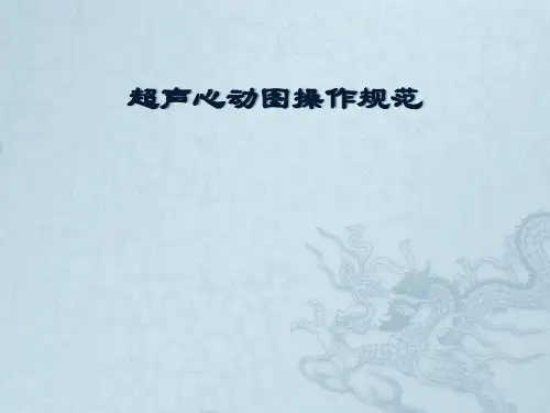 心脏超声标准切面及测量