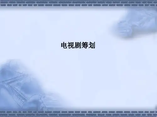 《电视节目策划》-电视剧省名师优质课赛课获奖课件市赛课一等奖课件