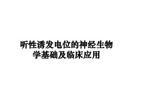 最新听性诱发电位的神经生物学基础及临床应用课件PPT