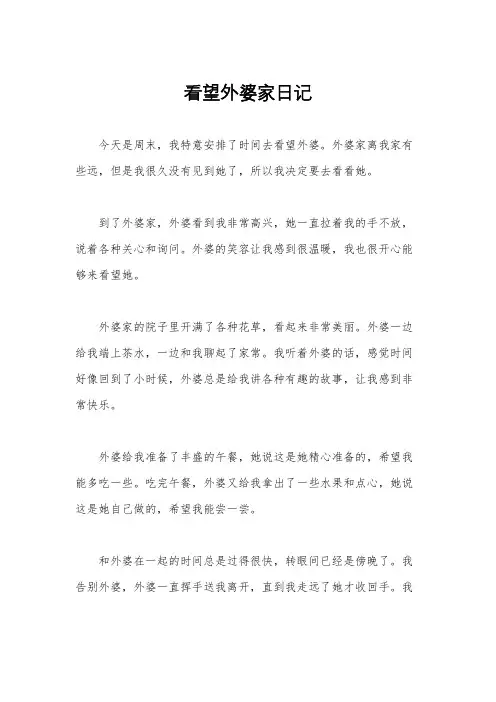 看望外婆家日记