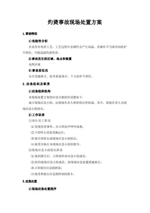 灼烫事故现场处置方案(简单)