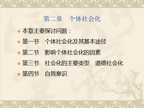 第二章 个体社会化