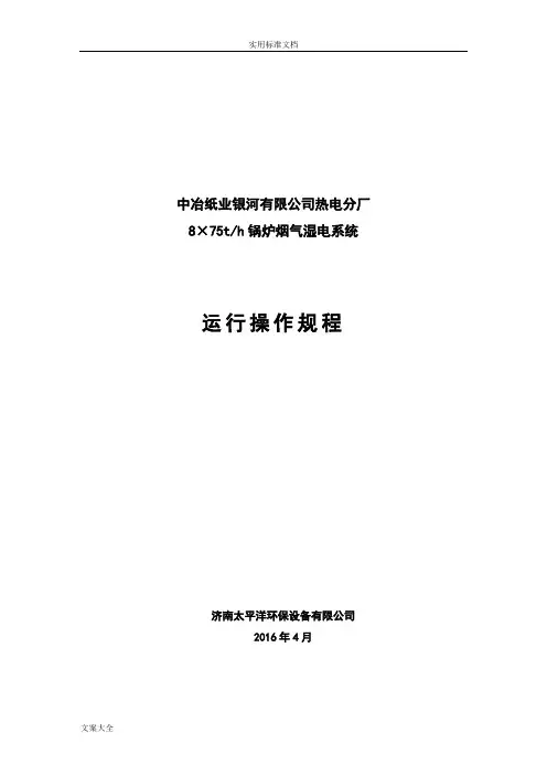 湿电运行操作规程