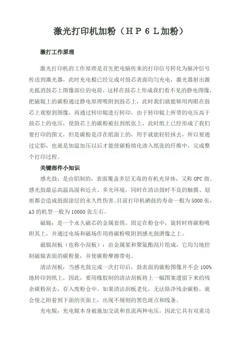 激光打印机加粉HP6L