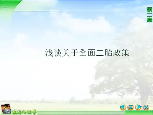 浅谈关于全面二胎政策ppt课件