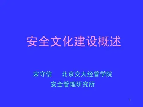 企业安全文化建设(课件)