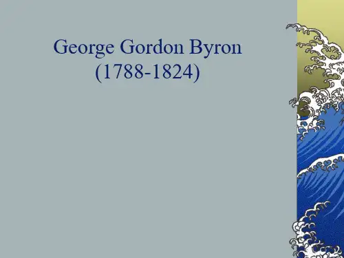 11-Byron 拜伦简介英文版ppt