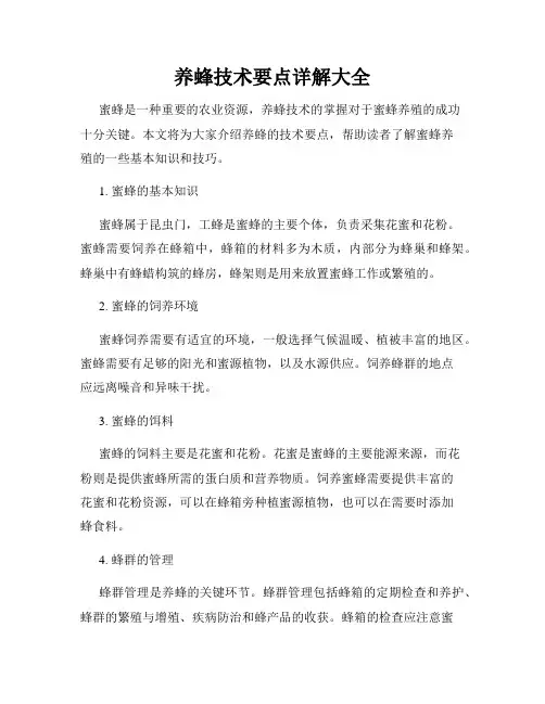 养蜂技术要点详解大全