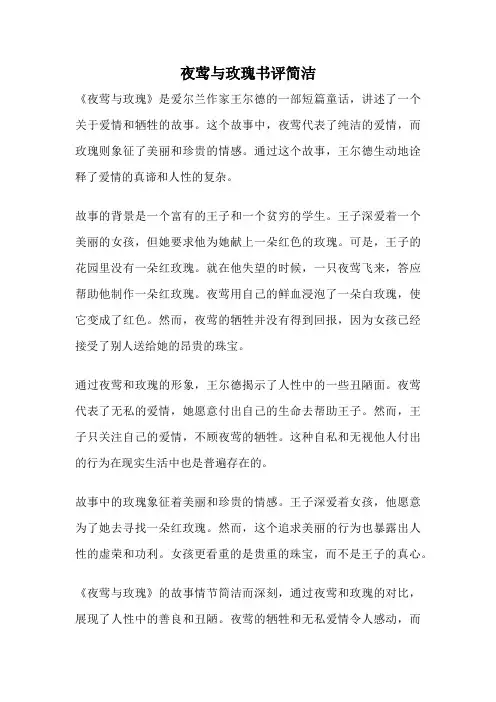 夜莺与玫瑰书评简洁