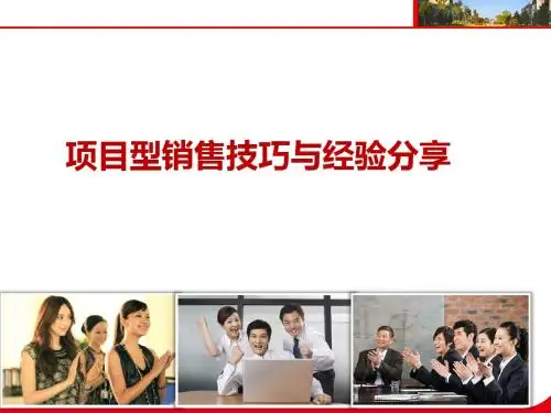 项目型销售技巧与经验分享 PPT