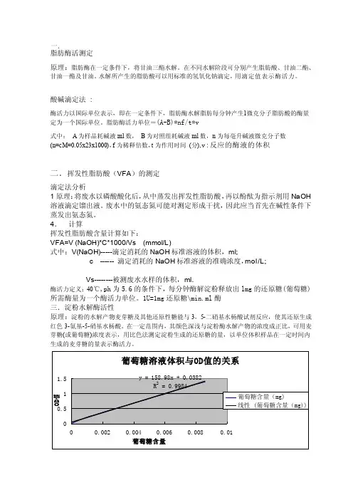 [整理]脂肪酶活测定