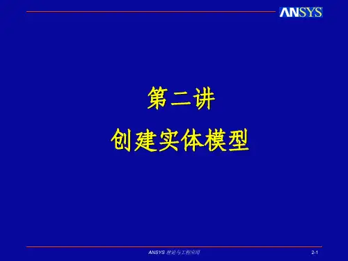 ANSYS创建实体模型