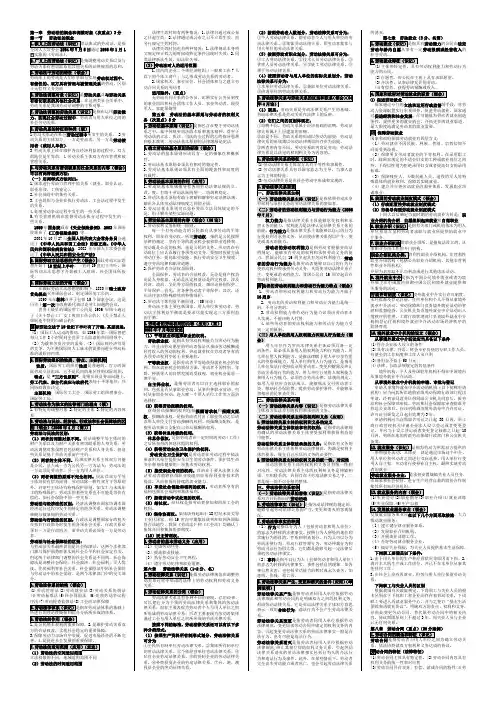 自考劳动法笔记