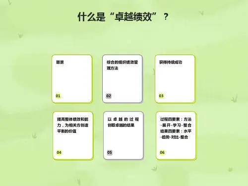 卓越绩效管理培训课件(企业自评师培训)