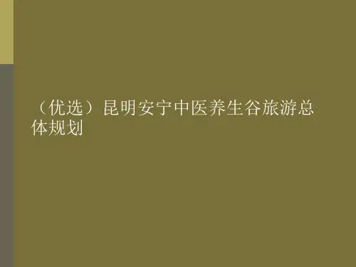 (优选)昆明安宁中医养生谷旅游总体规划