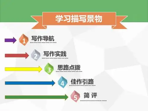 人教部编版语文八年级上册同步名师导学课件写作指导(学习描写景物)