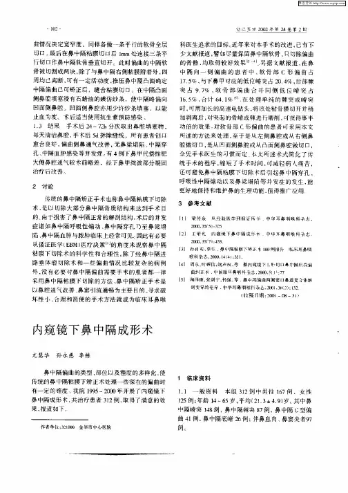 内窥镜下鼻中隔成形术