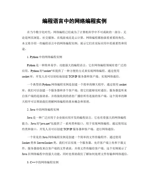 编程语言中的网络编程实例