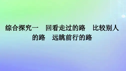 高中政治综合探究1回看走过的路比较别人的路远眺前行的路部编版必修1