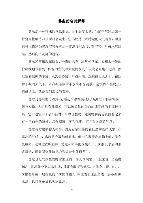 雾凇的名词解释
