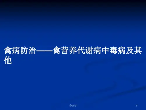 禽病防治——禽营养代谢病中毒病及其他PPT教案