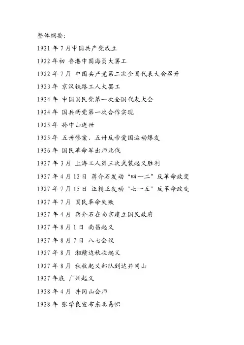 建党到建国党史