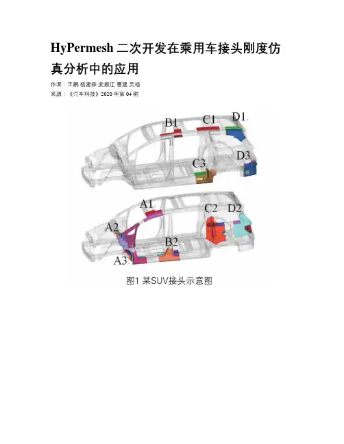 HyPermesh二次开发在乘用车接头刚度仿真分析中的应用
