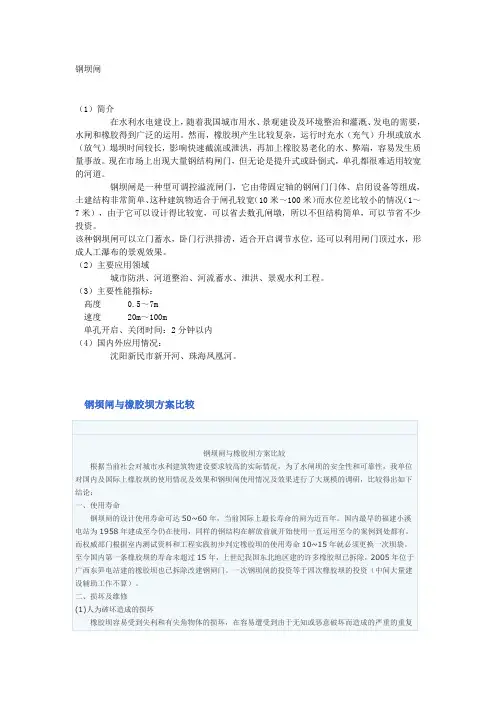 钢 坝 闸