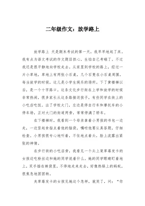 二年级作文：放学路上_1