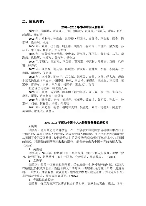 感动中国人物