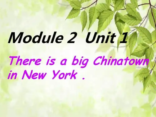 六年级英语上册Unit1ThereisabigChinatown课件1外研版(一起)