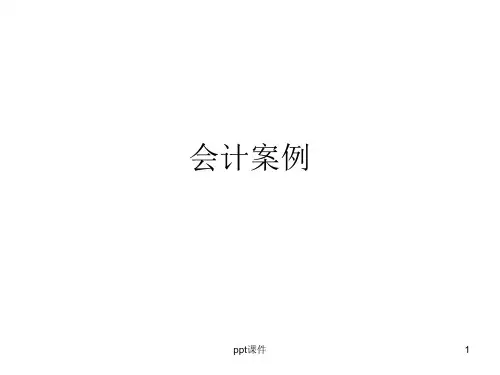 会计案例与分析  ppt课件