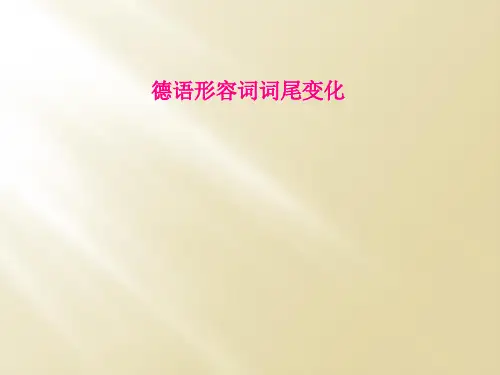德语形容词词尾变化